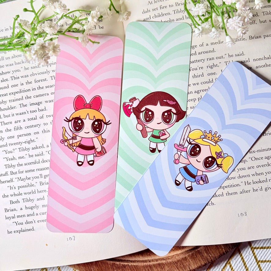 Set of 3 Girl Power Dual-Sided Matte Cardstock Bookmark