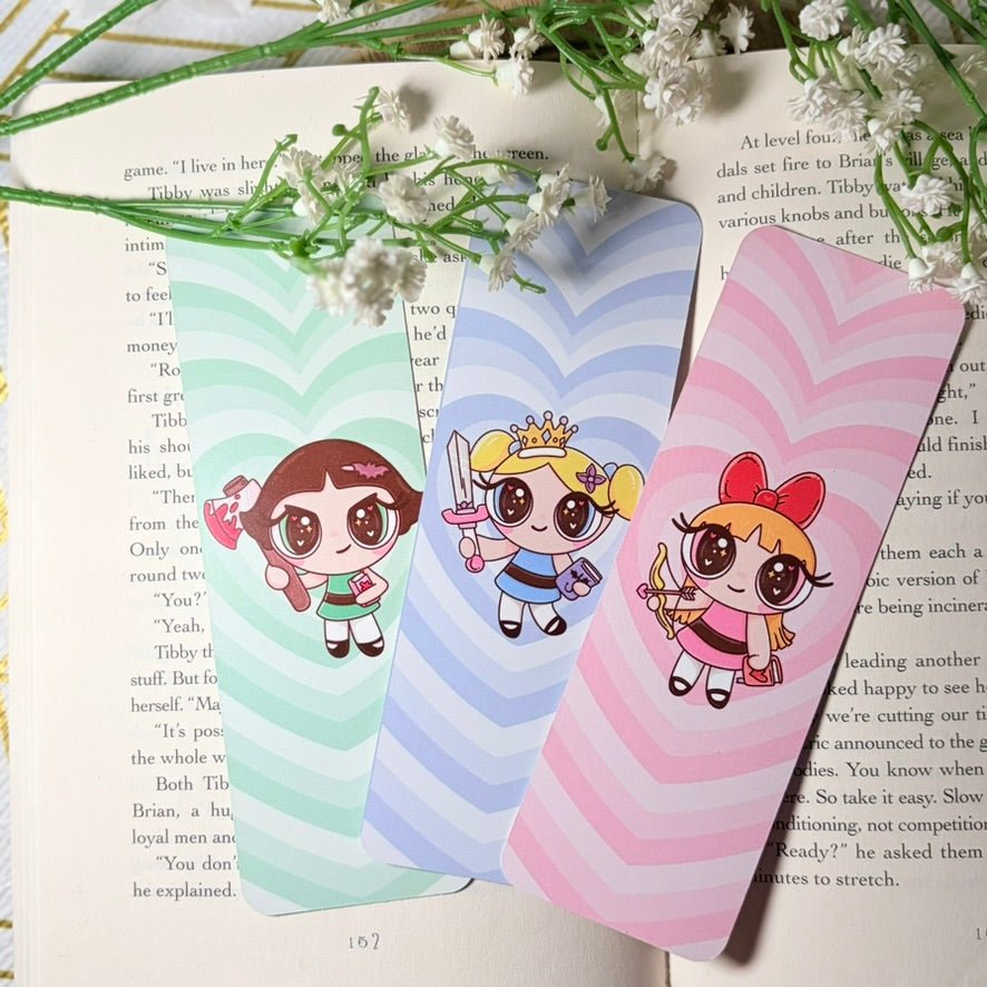 Set of 3 Girl Power Dual-Sided Matte Cardstock Bookmark