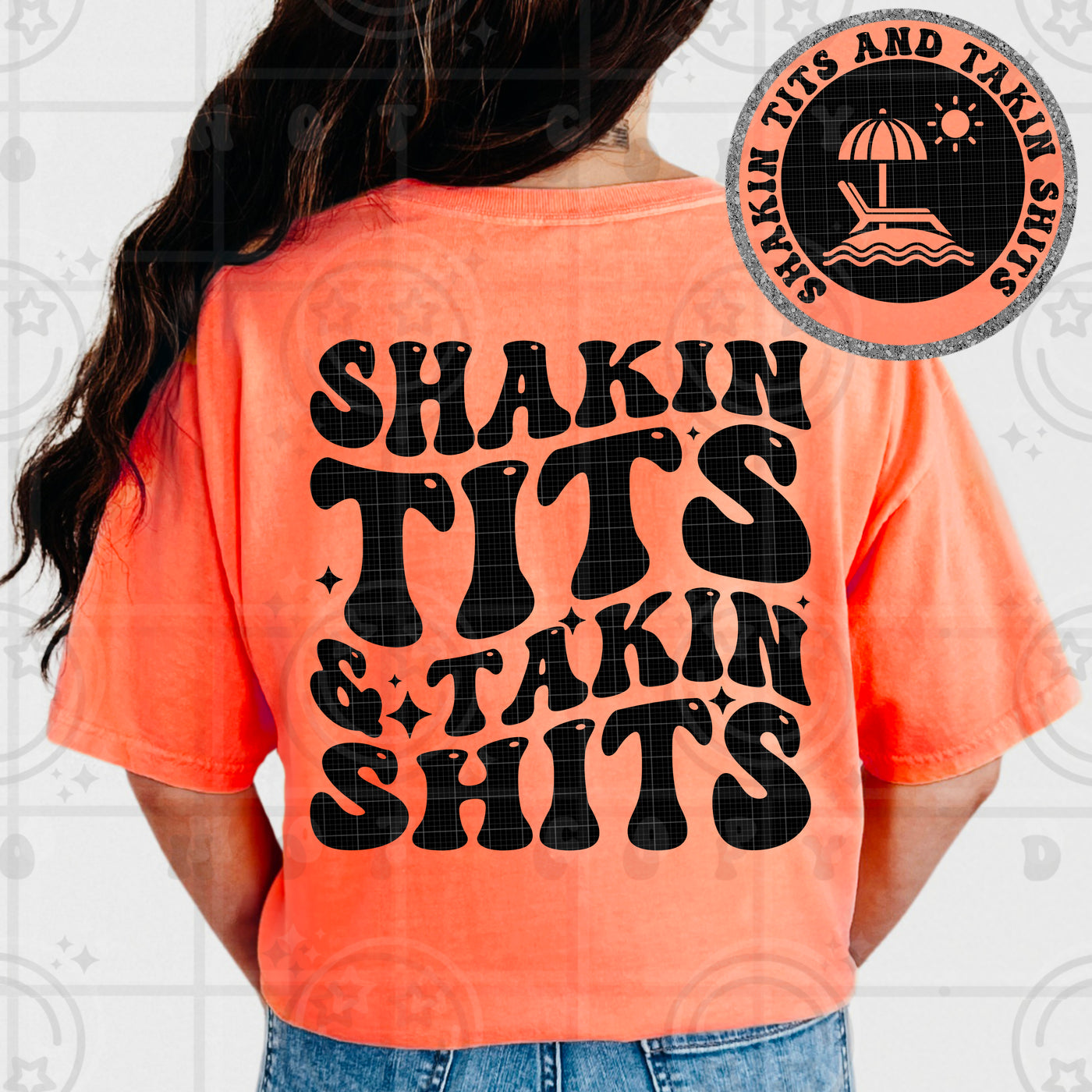 Shakin Tits and Takin Shits Funny Adult Humor Graphic Tee – Retro Sarcastic Shirt