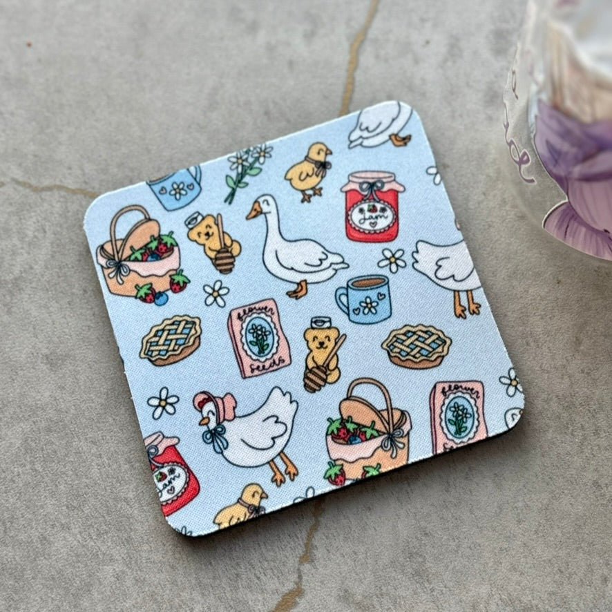 Silly Goose Book Club Coasters - Set of 2