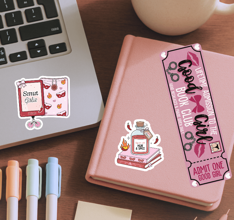 Smut Girlie Stickers and Bookmark Bundle - Pretty Petty Co