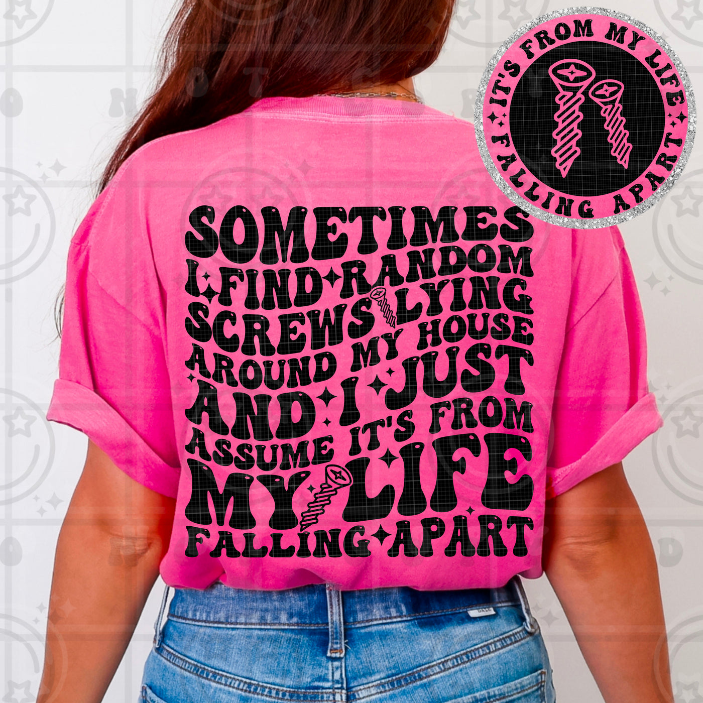 Sometimes I Find Random Screws Lying Around My House Funny Adult Humor Graphic Tee