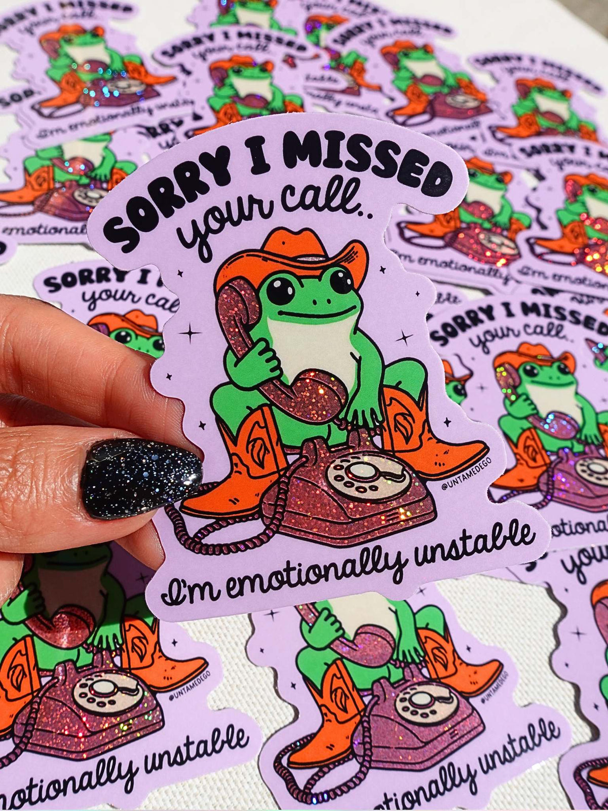 Sorry I Missed Your Call I'm Emotionally Unstable Sticker - Pretty Petty Co