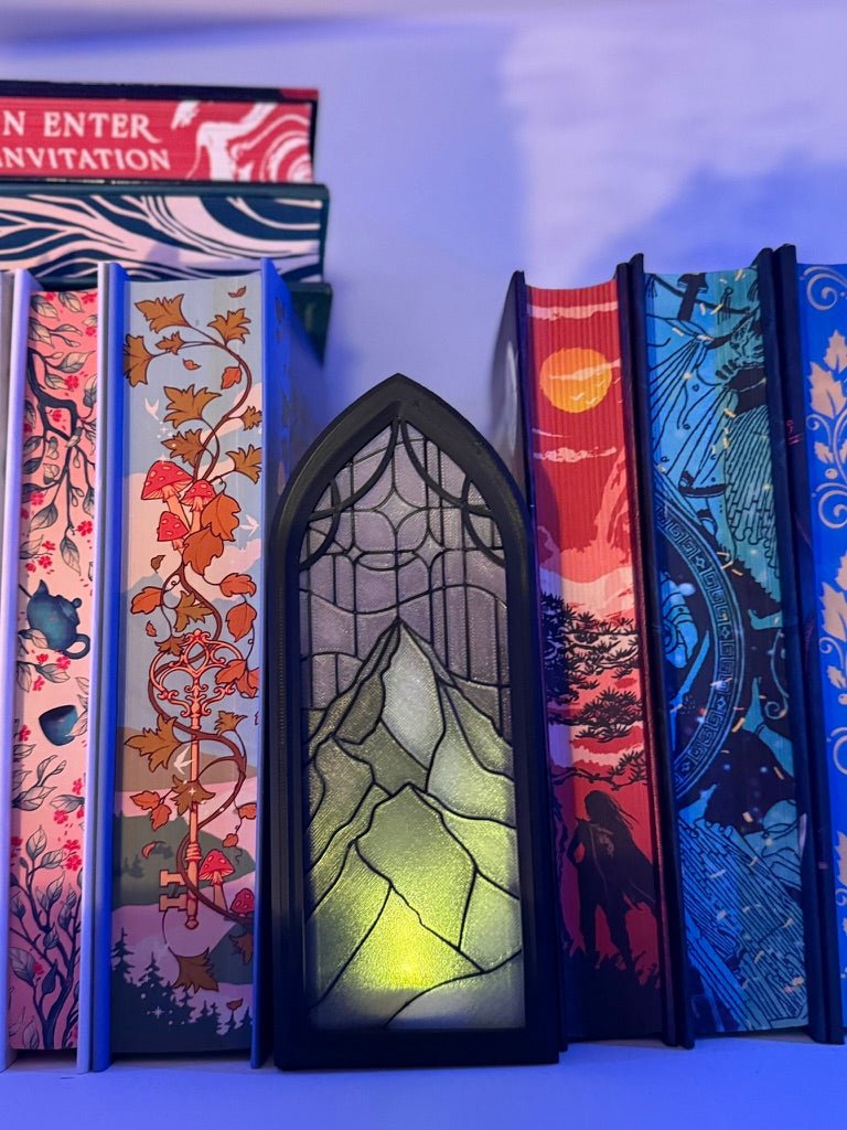 Stained Glass-Style Tealight Velaris Inspired Book Nook with Storage - Pretty Petty Co
