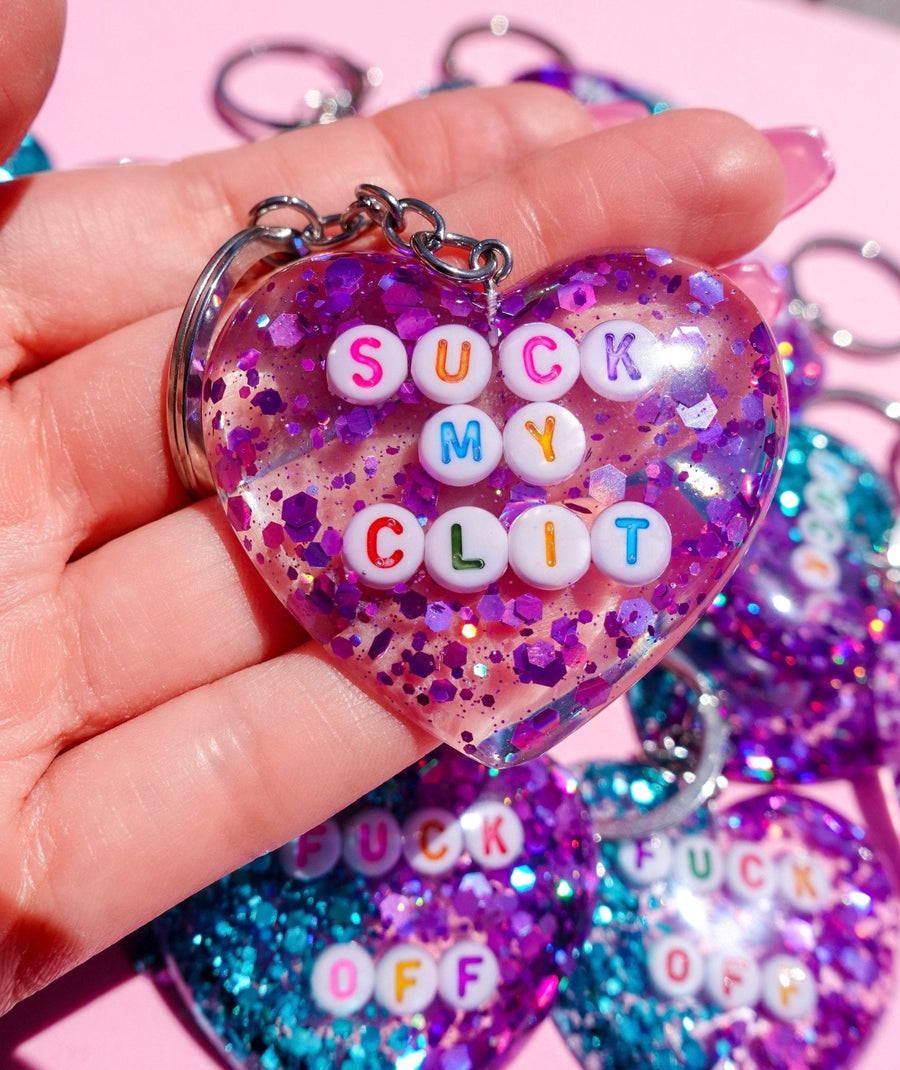 Suck My Clit Keychain - Pretty Petty Co
