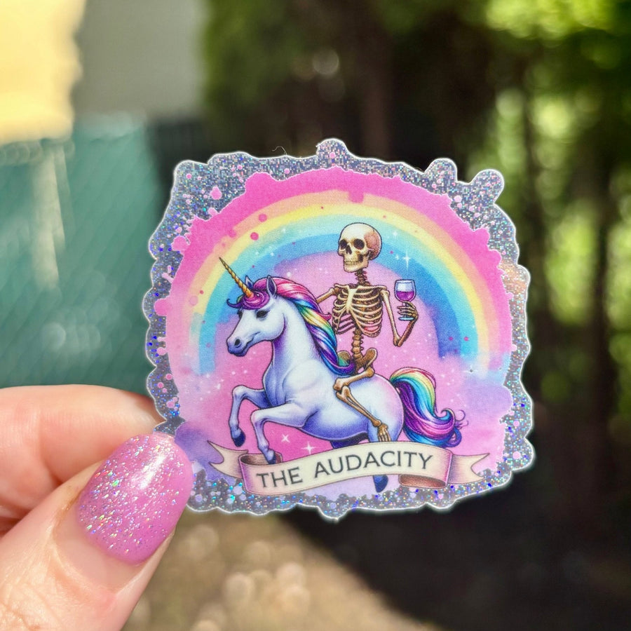 The Audacity Glitter Sticker - Pretty Petty Co