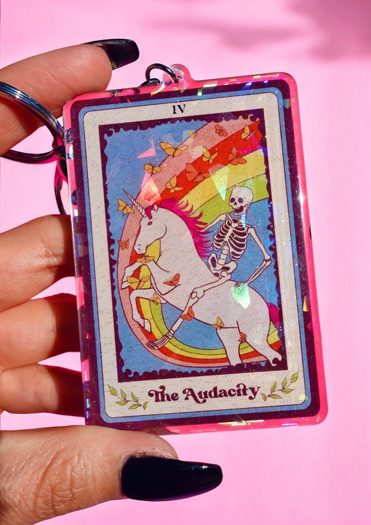 The Audacity Holographic Keychain - Pretty Petty Co