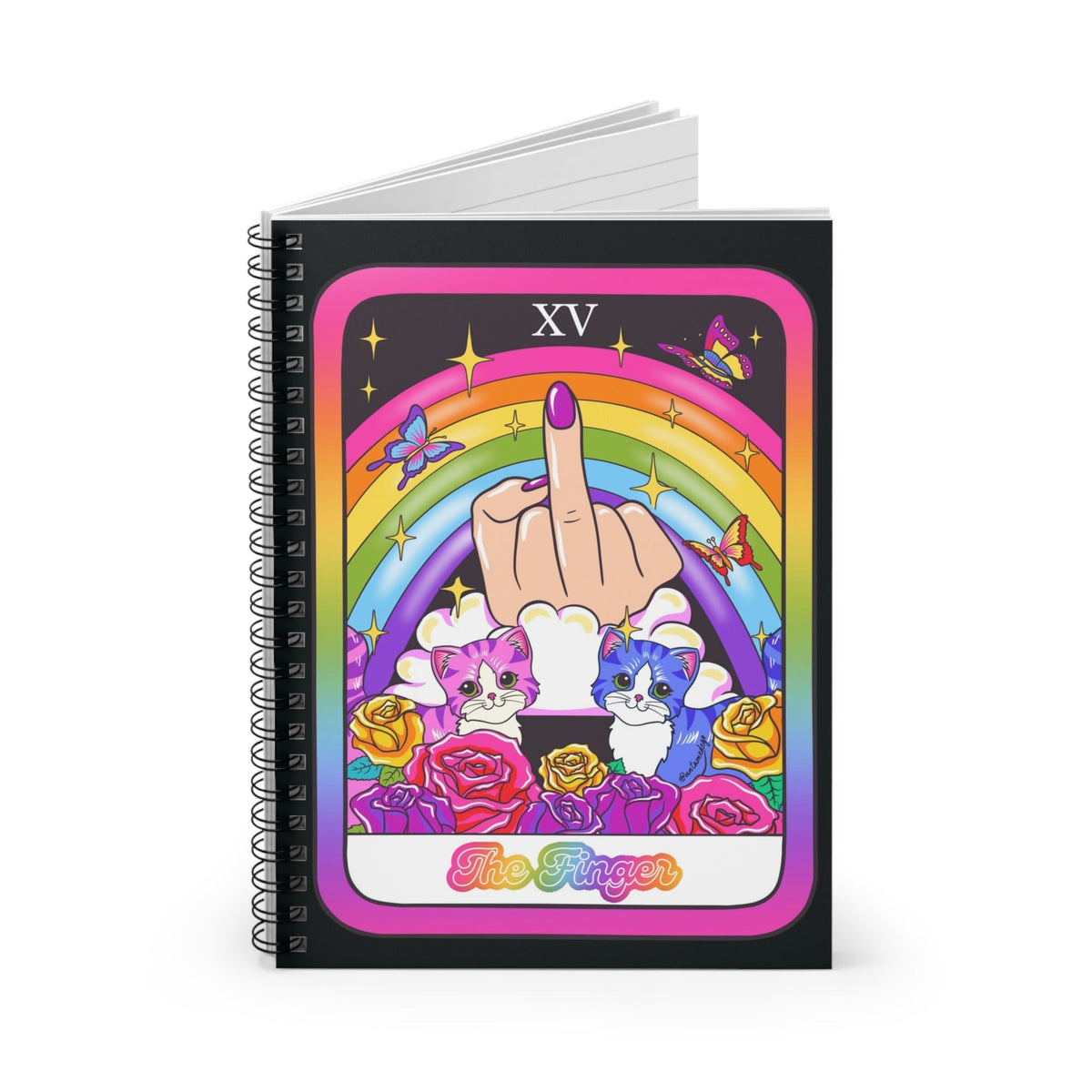 The Finger Tarot Notebook – Funny Rainbow Spiral Journal - Pretty Petty Co