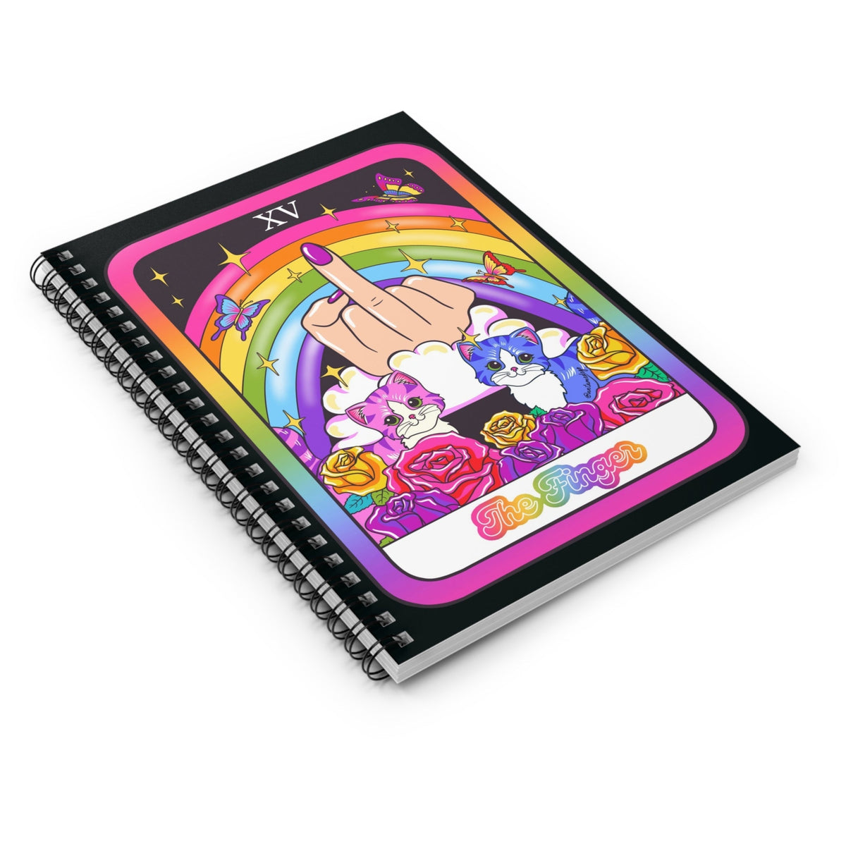 The Finger Tarot Notebook – Funny Rainbow Spiral Journal - Pretty Petty Co