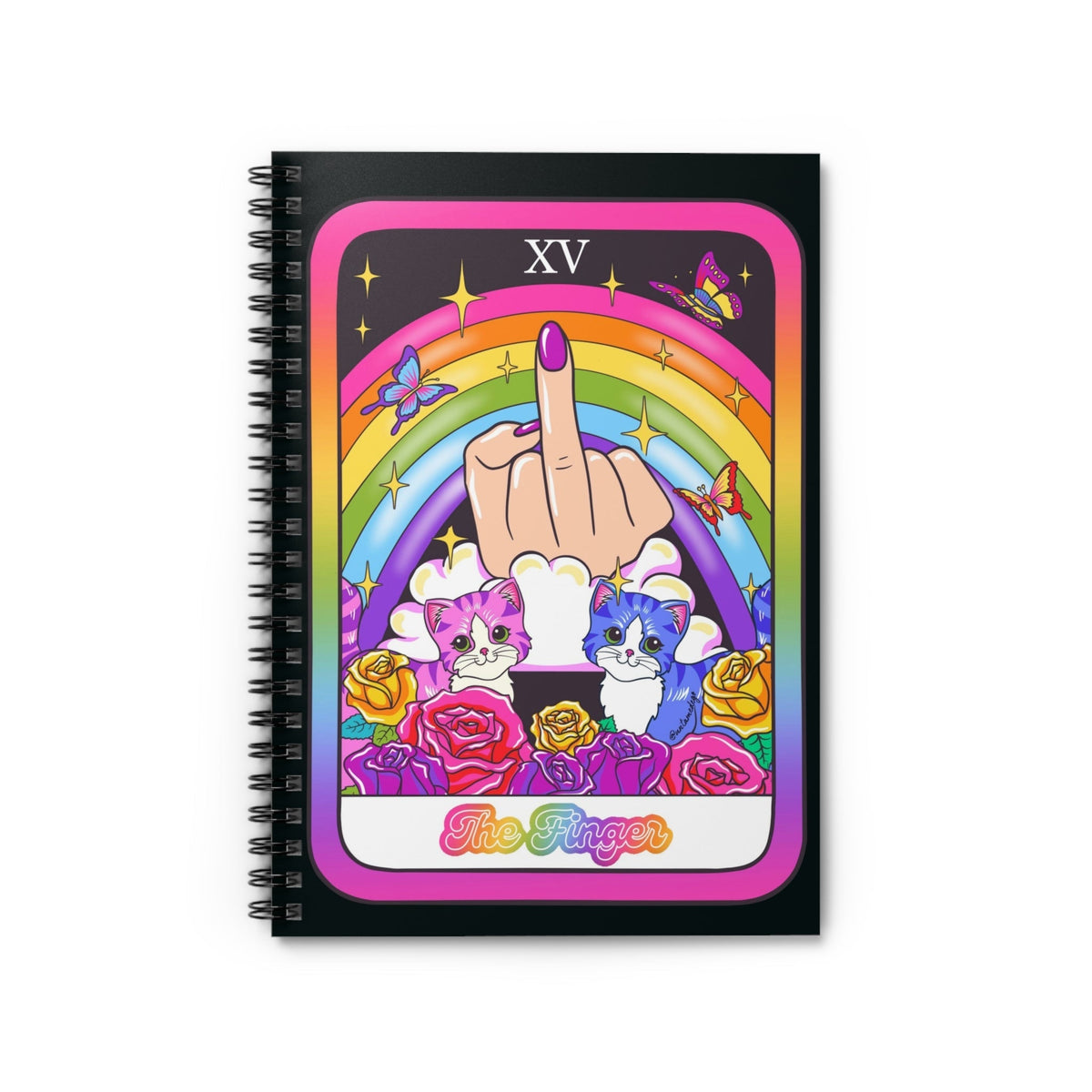 The Finger Tarot Notebook – Funny Rainbow Spiral Journal - Pretty Petty Co