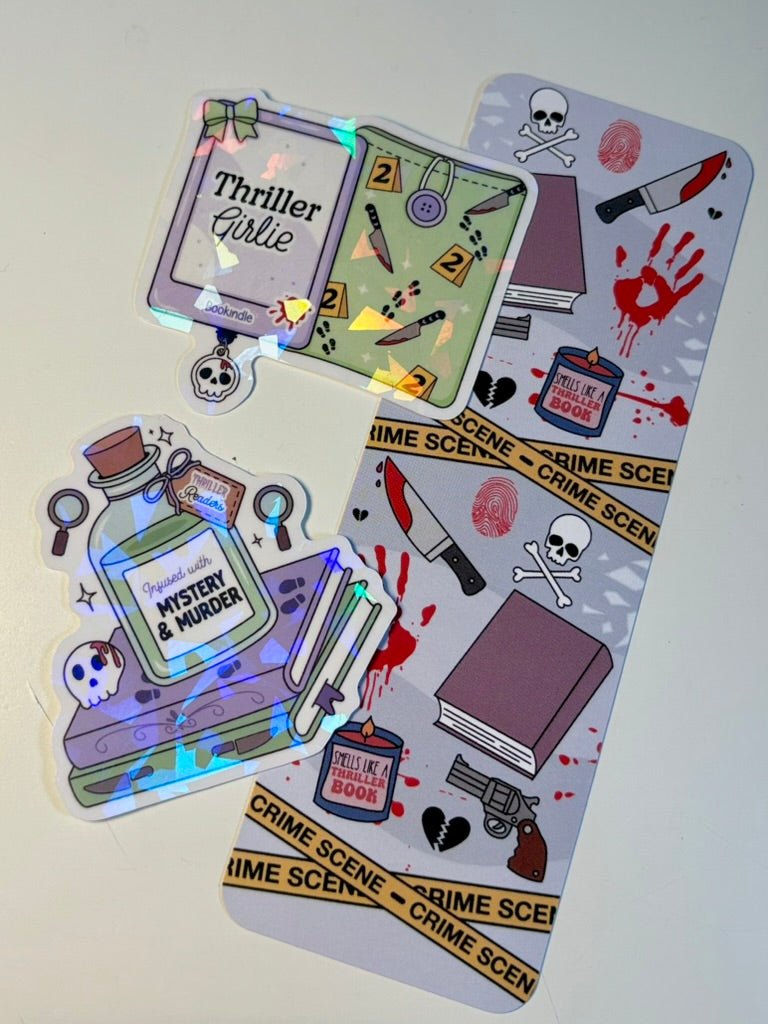 Thriller Girlie Stickers and Bookmark Bundle - Pretty Petty Co