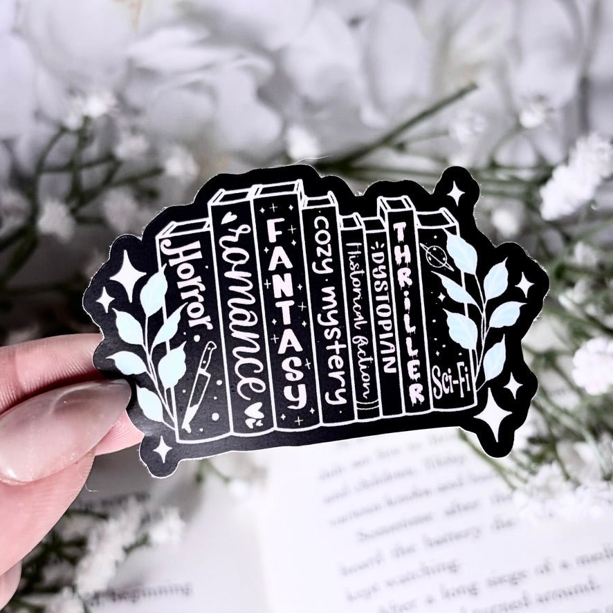 Tropes Books 2-inch Matte Black Sticker - Pretty Petty Co