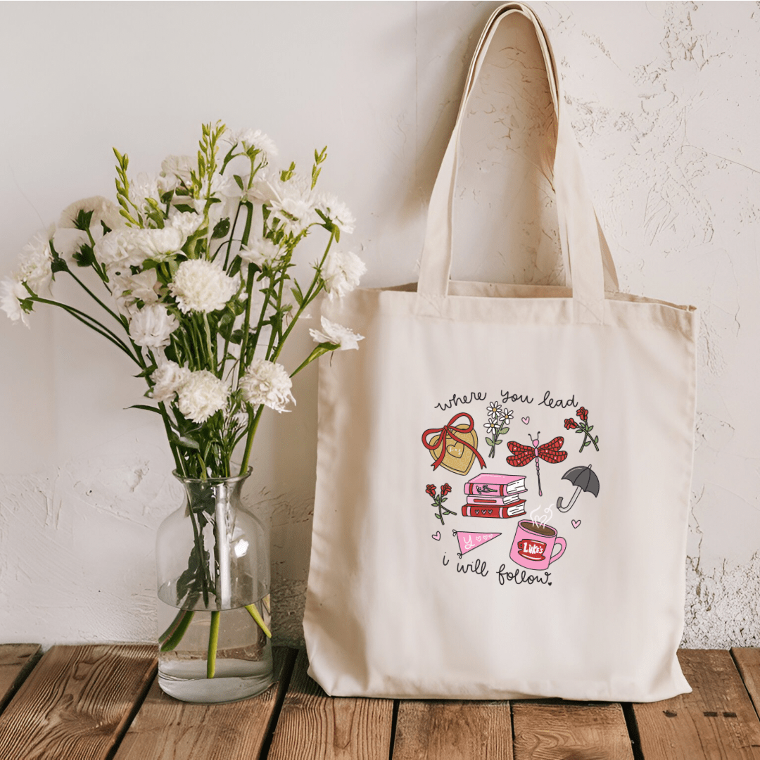 Where You Lead I Will Follow Sublimated Canvas Tote Bag