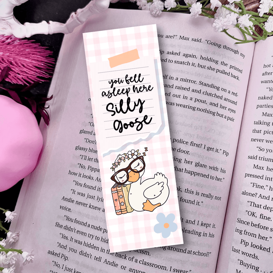You Fell Asleep Here Silly Goose Laminated Bookmark