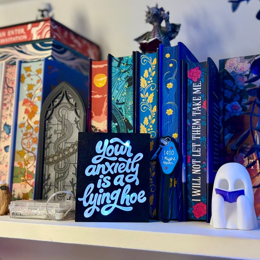 Your Anxiety is a Lying Hoe Light Up Book Nook - Pretty Petty Co